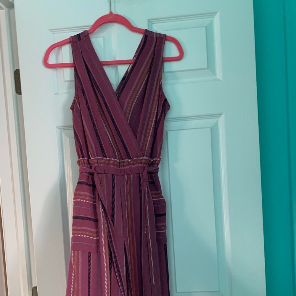 Pink and stripe jumpsuit